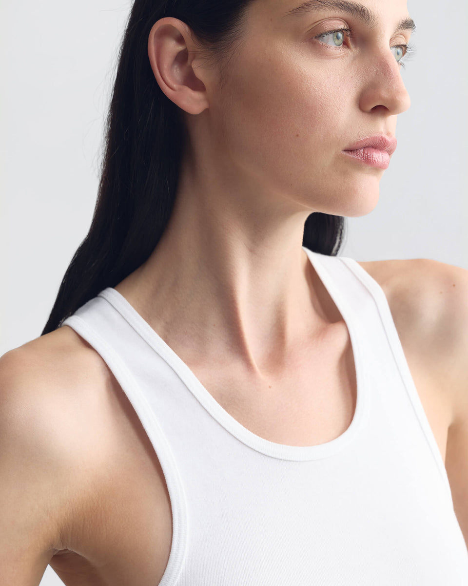 JUNE COTTON TANK IN WHITE