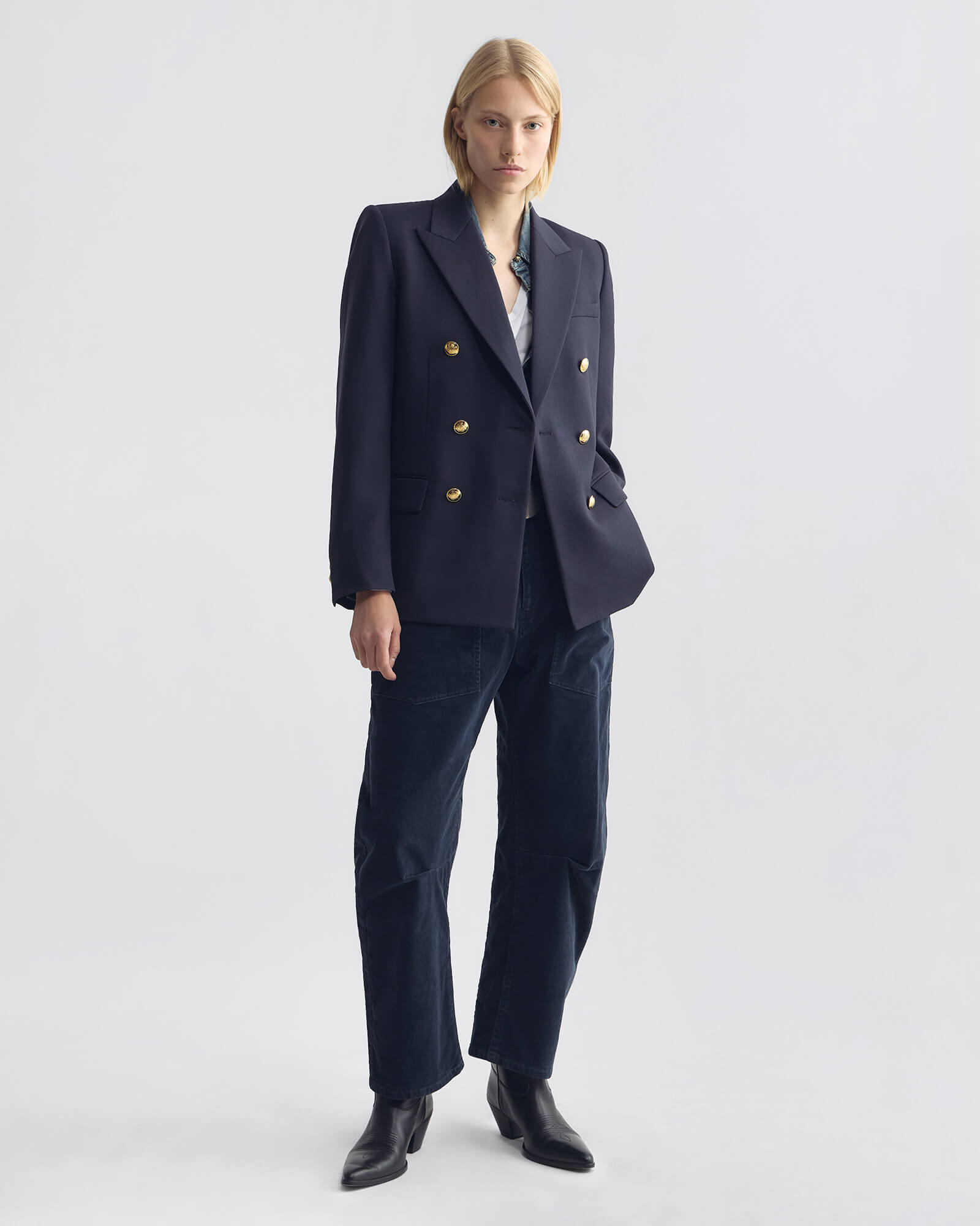 Susannah Wool Jacket | Women's Navy Jacket | Nili Lotan