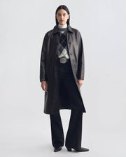 DONNIKA ARGYLE SWEATER IN CHARCOAL ARGYLE