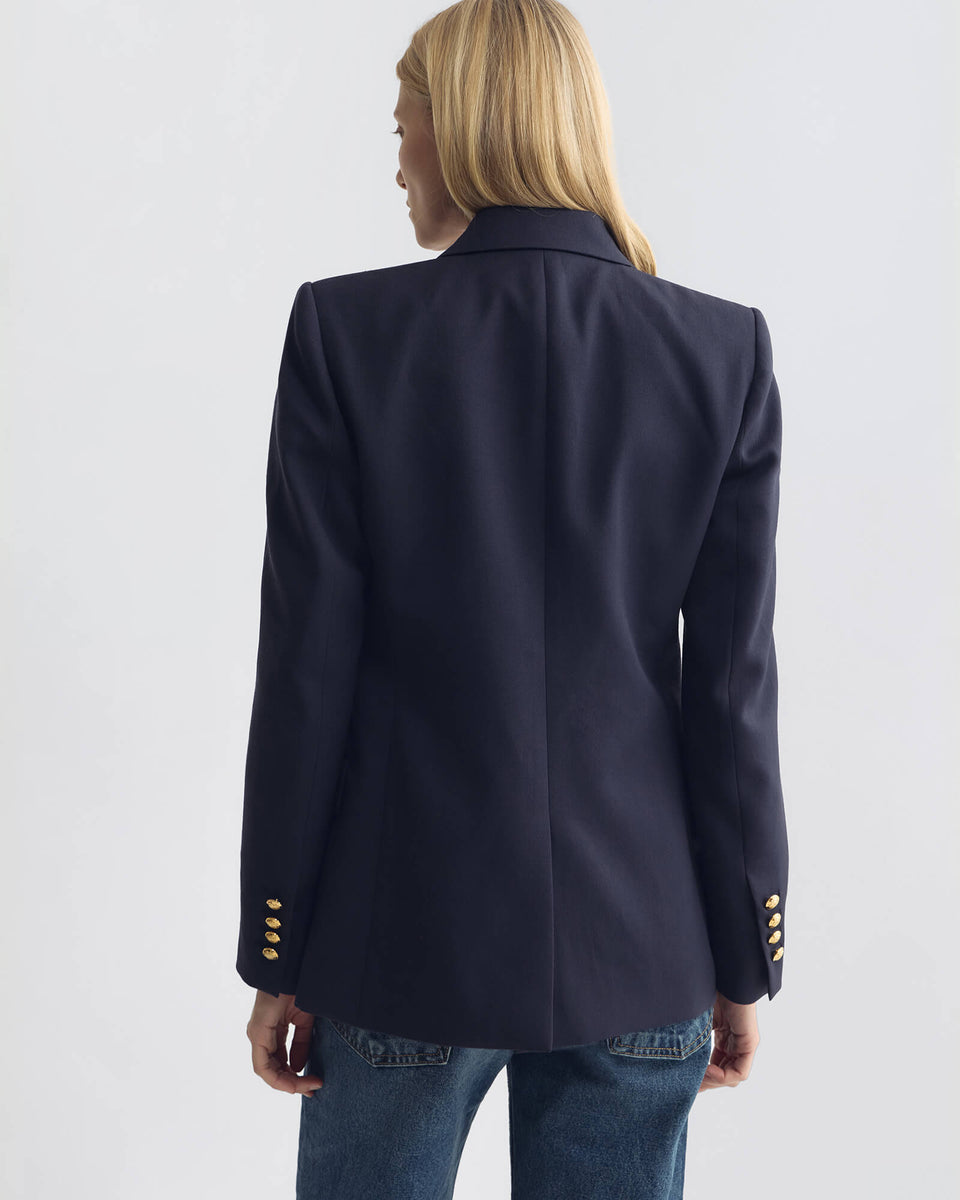 BRUNI DOUBLE BREASTED JACKET IN MIDNIGHT