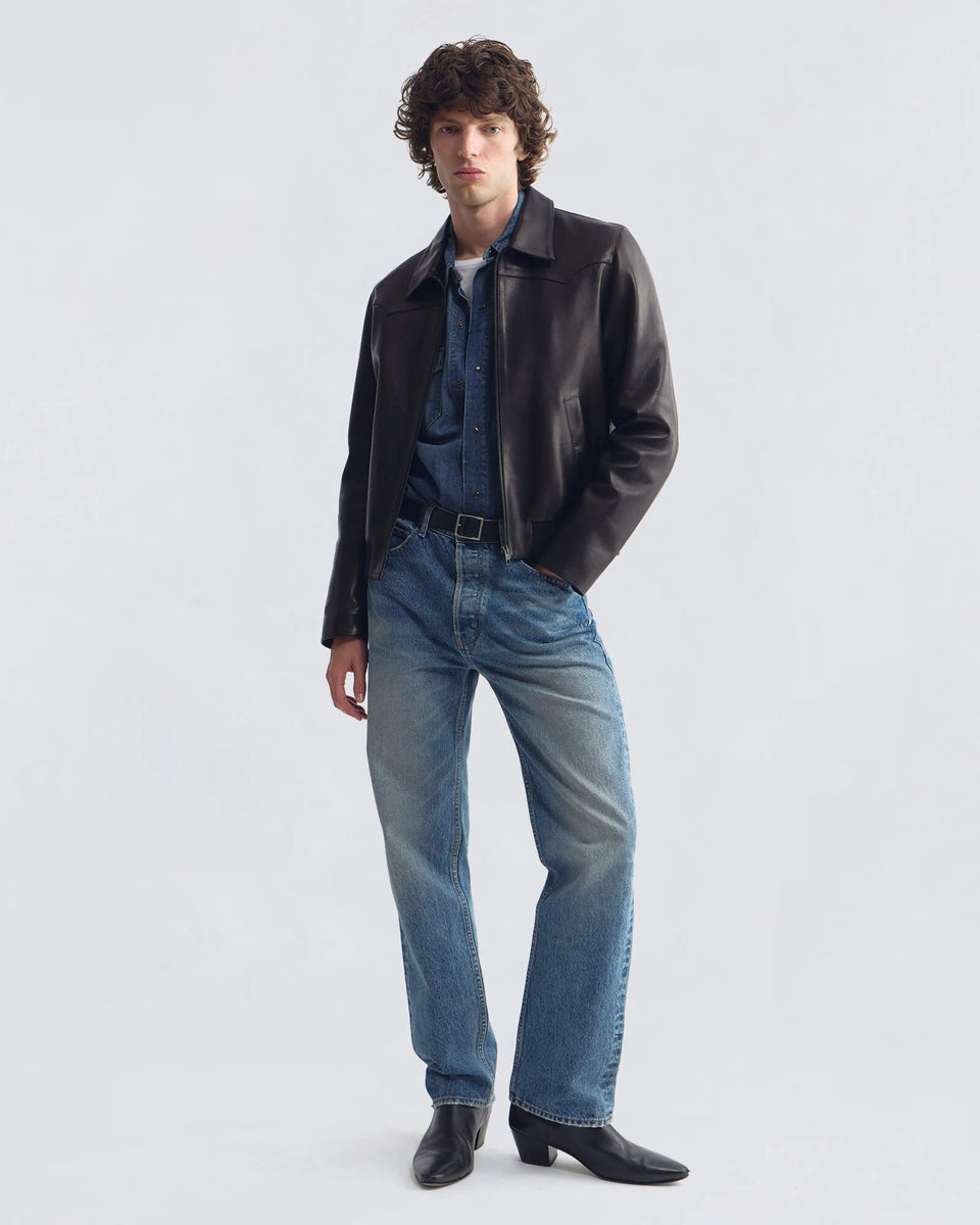 HAMMOND LEATHER JACKET IN BLACK