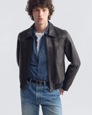 HAMMOND LEATHER JACKET IN BLACK