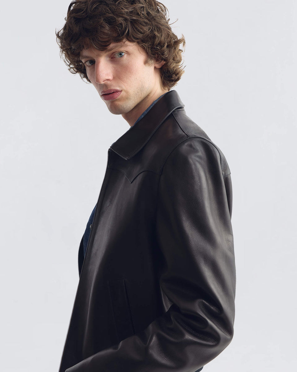 HAMMOND LEATHER JACKET IN BLACK