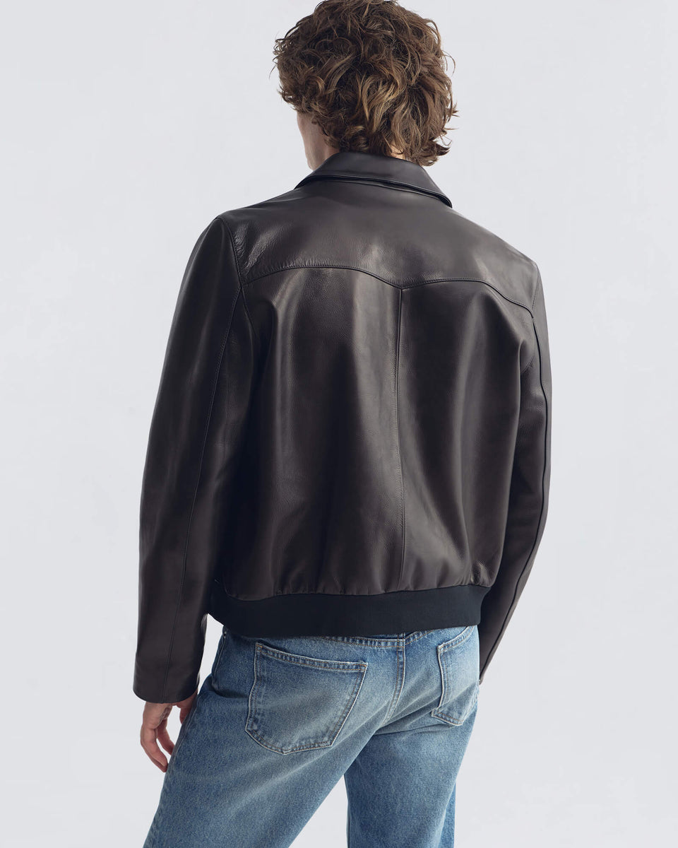 HAMMOND LEATHER JACKET IN BLACK