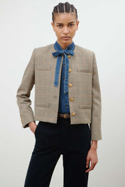 SLOANE JACKET IN HUNTER CHECK