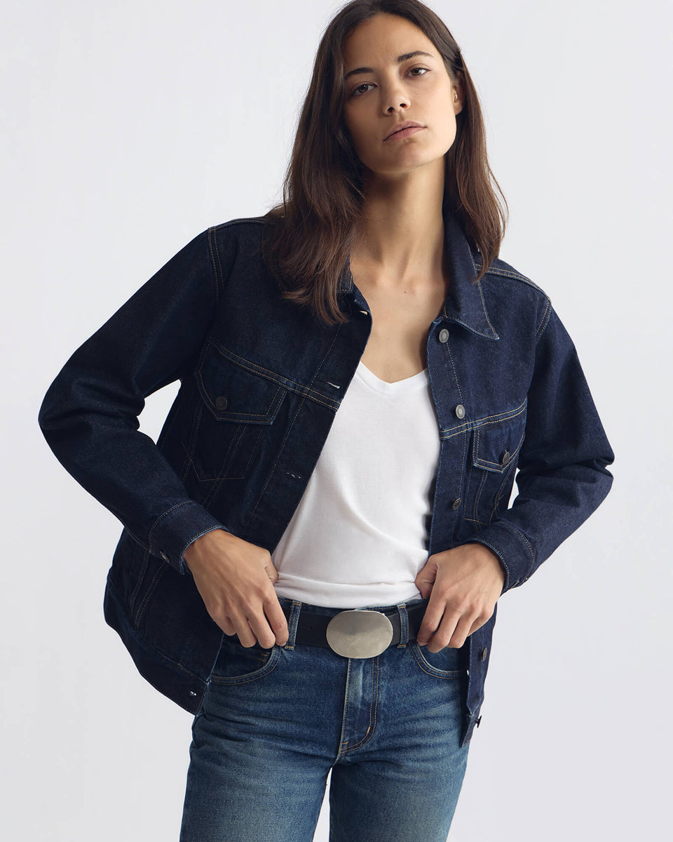 MARIAN DENIM JACKET IN INDIGO RINSE