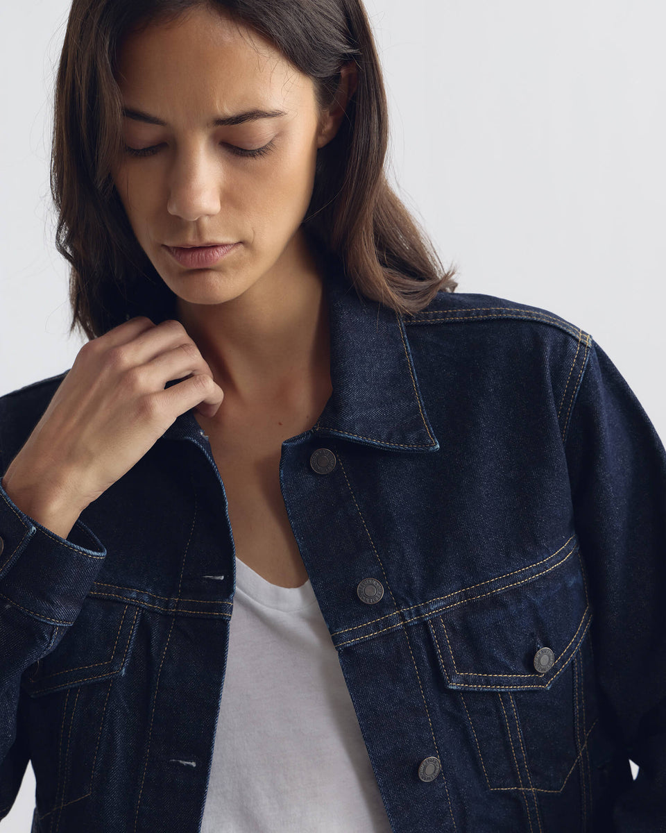 MARIAN DENIM JACKET IN INDIGO RINSE