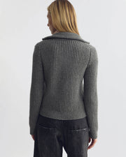 ARLEN CARDIGAN IN MEDIUM GREY MELANGE