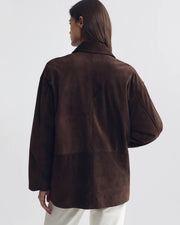 MIRRA SUEDE JACKET IN CHOCOLATE