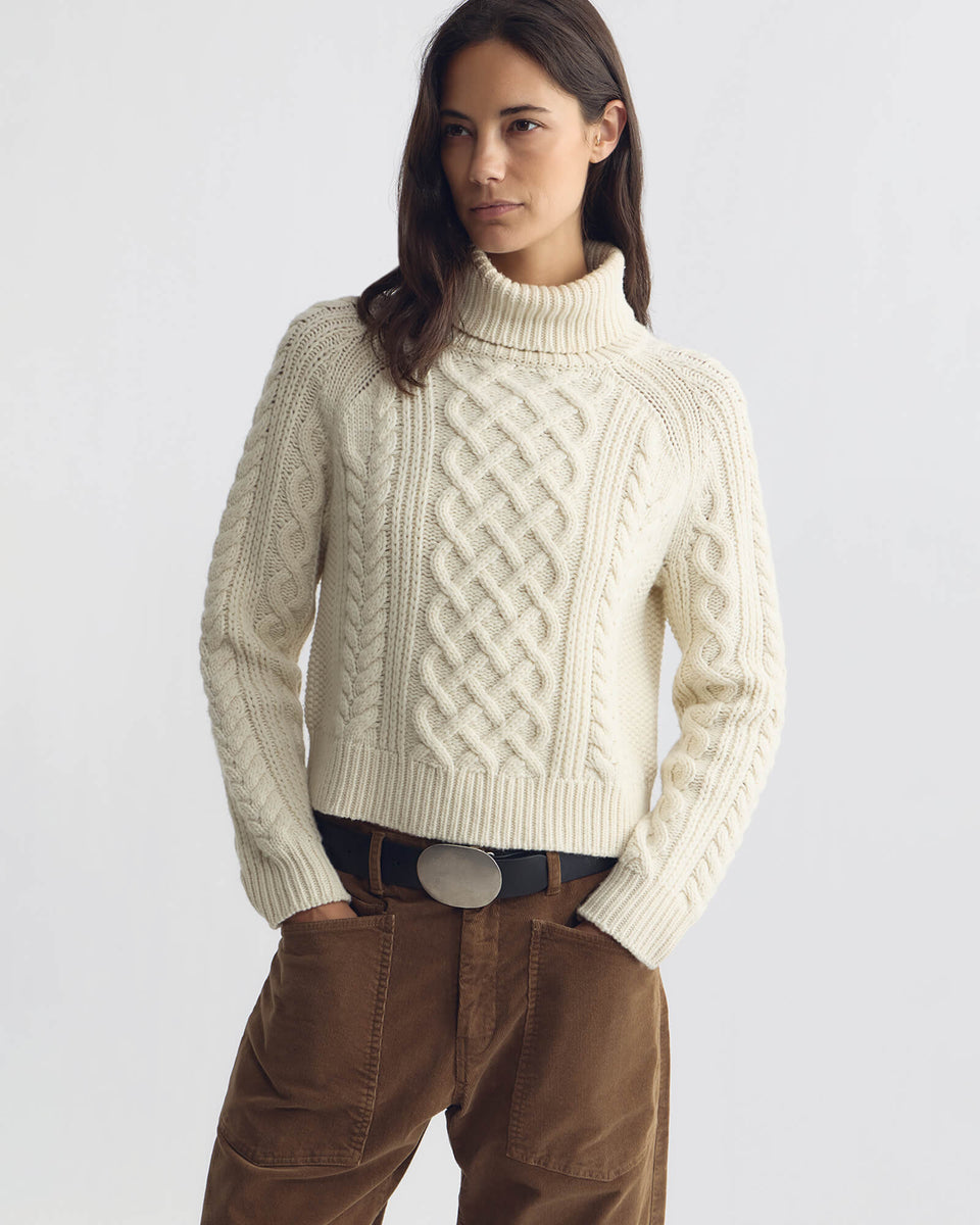 EZREN WOOL SWEATER IN IVORY