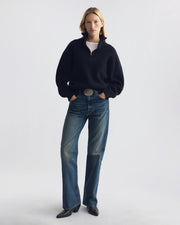 AXEL WOOL SWEATER IN DARK NAVY