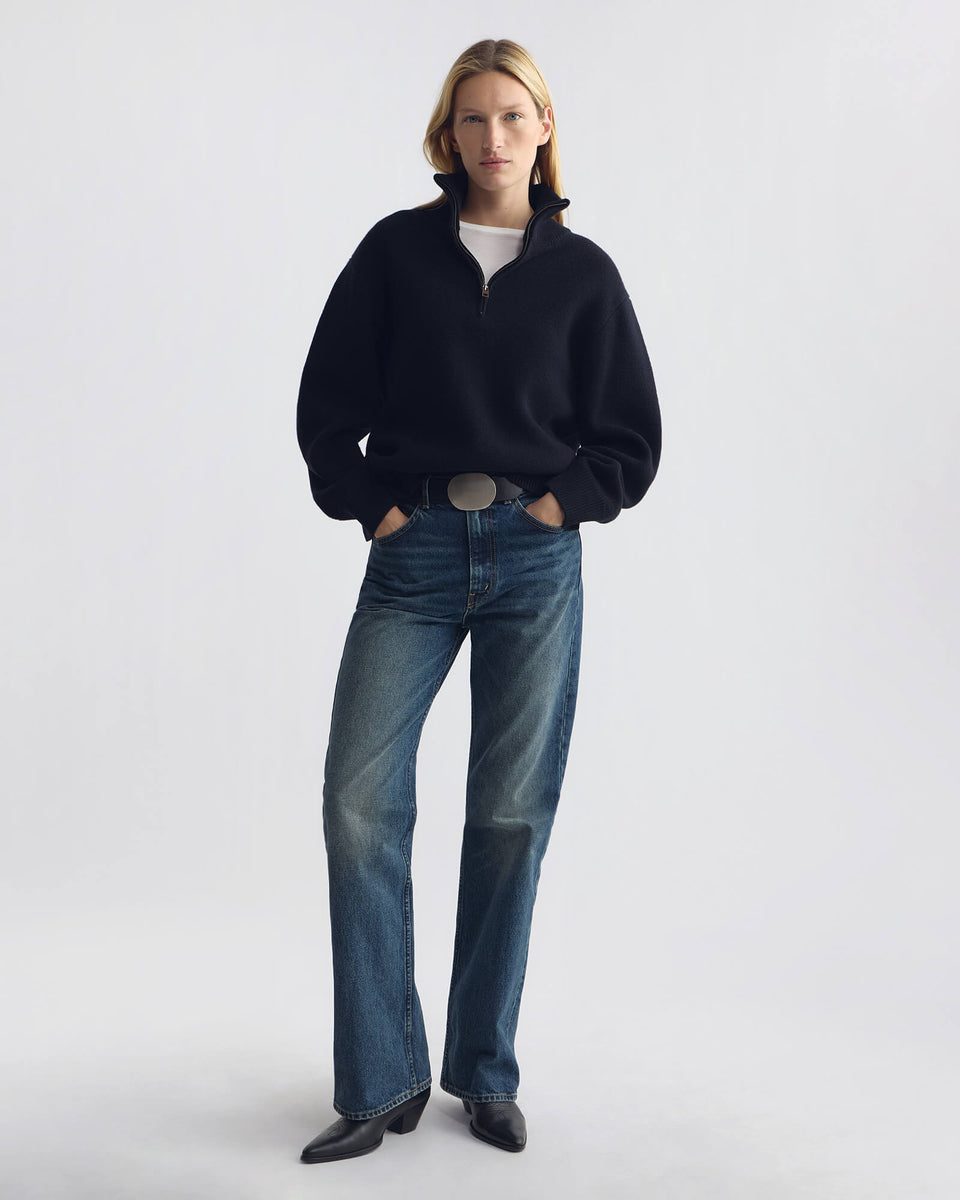 AXEL WOOL SWEATER IN DARK NAVY
