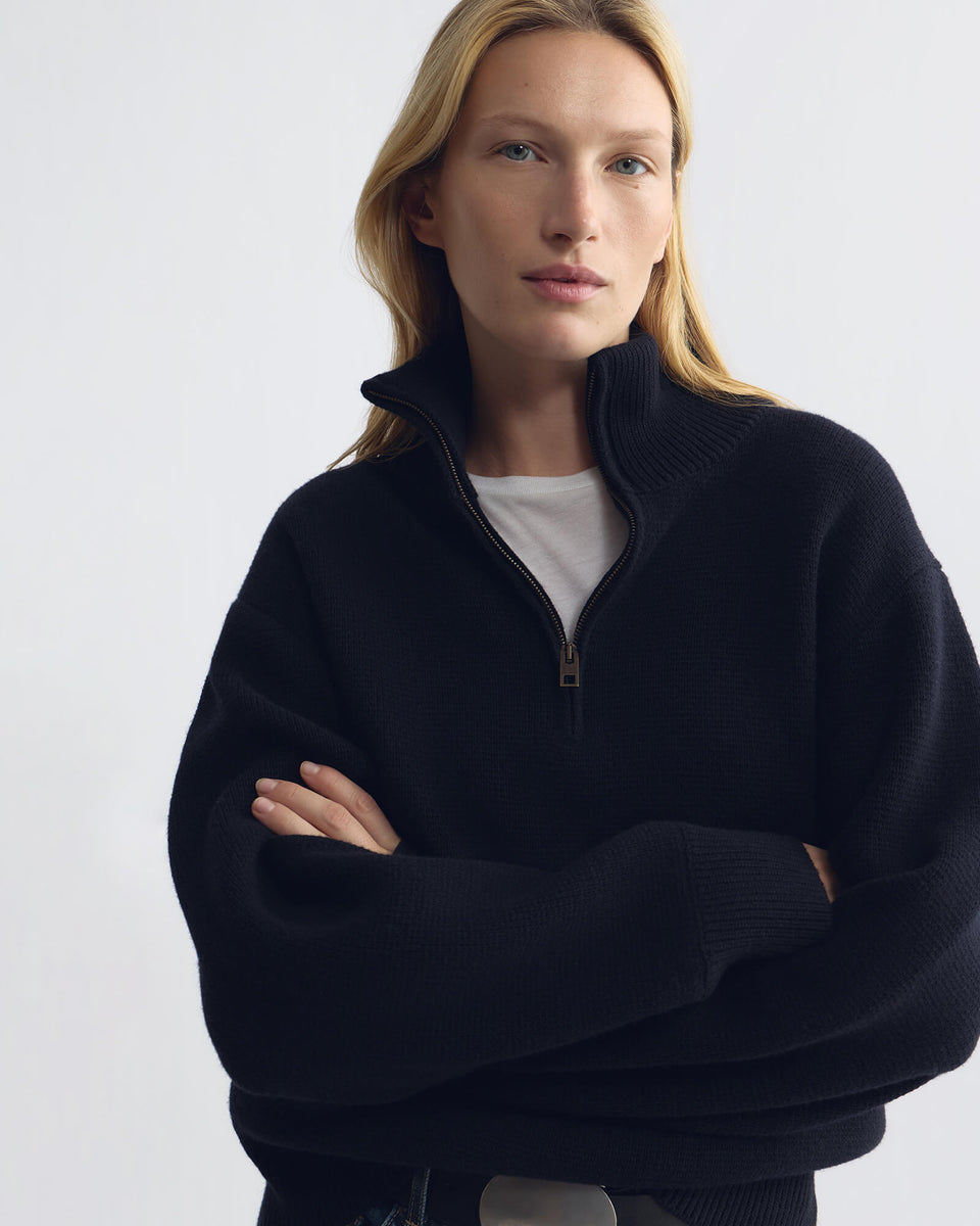 AXEL WOOL SWEATER IN DARK NAVY