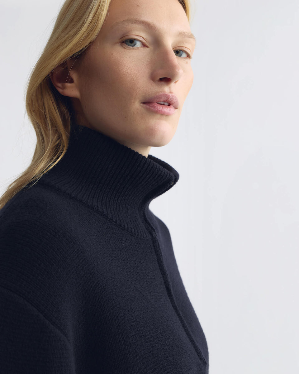 AXEL WOOL SWEATER IN DARK NAVY