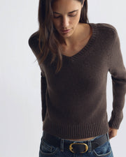 VICKI SWEATER IN WALNUT HEATHER