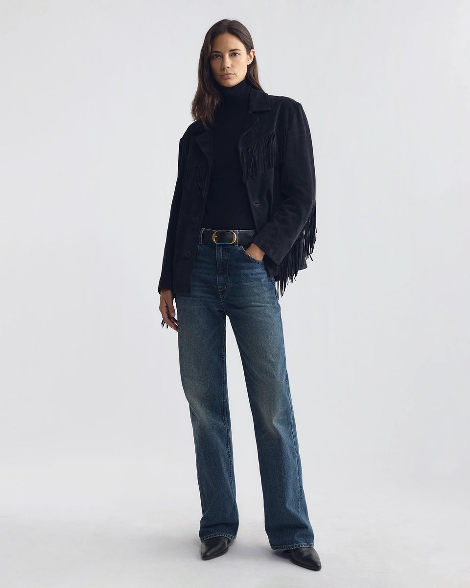 LARKIN WOOL SWEATER IN DARK NAVY