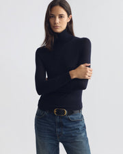 LARKIN WOOL SWEATER IN DARK NAVY