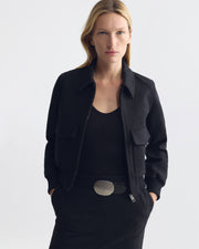 MARIHA WOOL SKIRT IN DARK CHARCOAL
