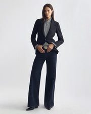 ANABEL WOOL BLAZER IN DARK CHARCOAL