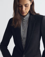 ANABEL WOOL BLAZER IN DARK CHARCOAL