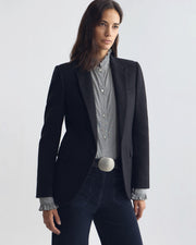 ANABEL WOOL BLAZER IN DARK CHARCOAL