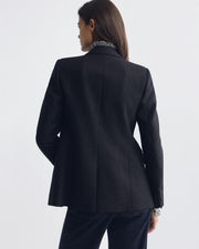 ANABEL WOOL BLAZER IN DARK CHARCOAL