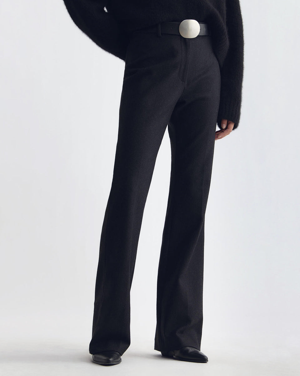 BETHANY WOOL PANT IN DARK CHARCOAL