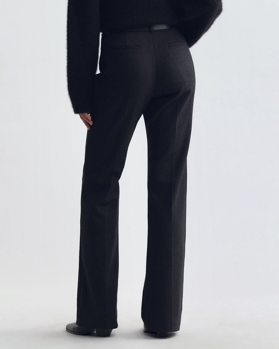 BETHANY WOOL PANT IN DARK CHARCOAL