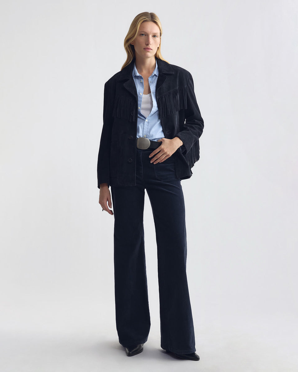 FLORENCE CORDUROY PANT IN SERVICE BLUE