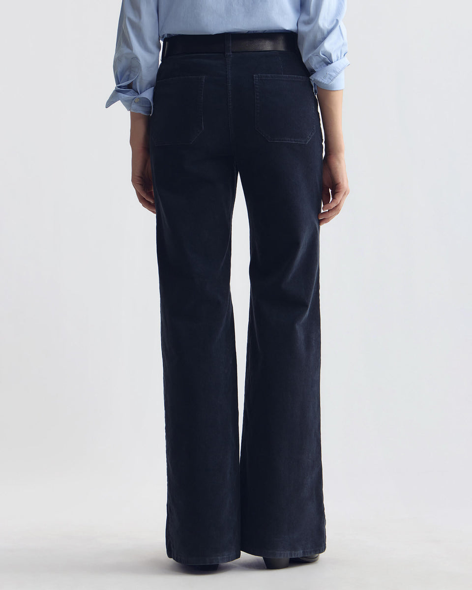 FLORENCE CORDUROY PANT IN SERVICE BLUE