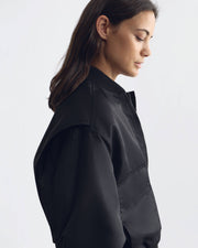 MCGUIRE NYLON BOMBER JACKET IN BLACK