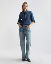 SUZETTE DENIM SHIRT IN CLASSIC WASH