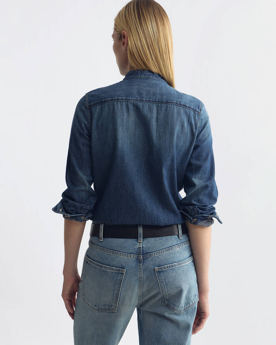 SUZETTE DENIM SHIRT IN CLASSIC WASH
