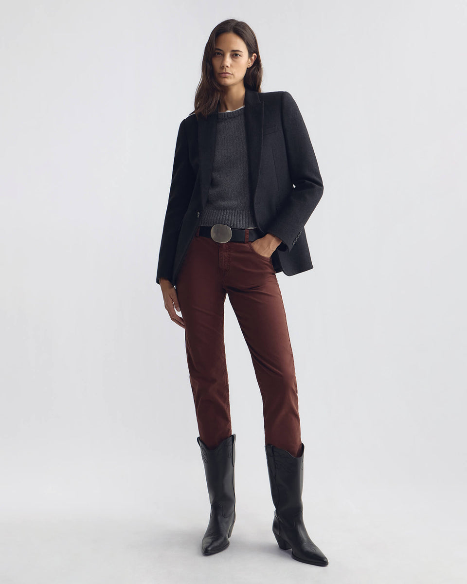 LORIMER COTTON PANT IN CABERNET