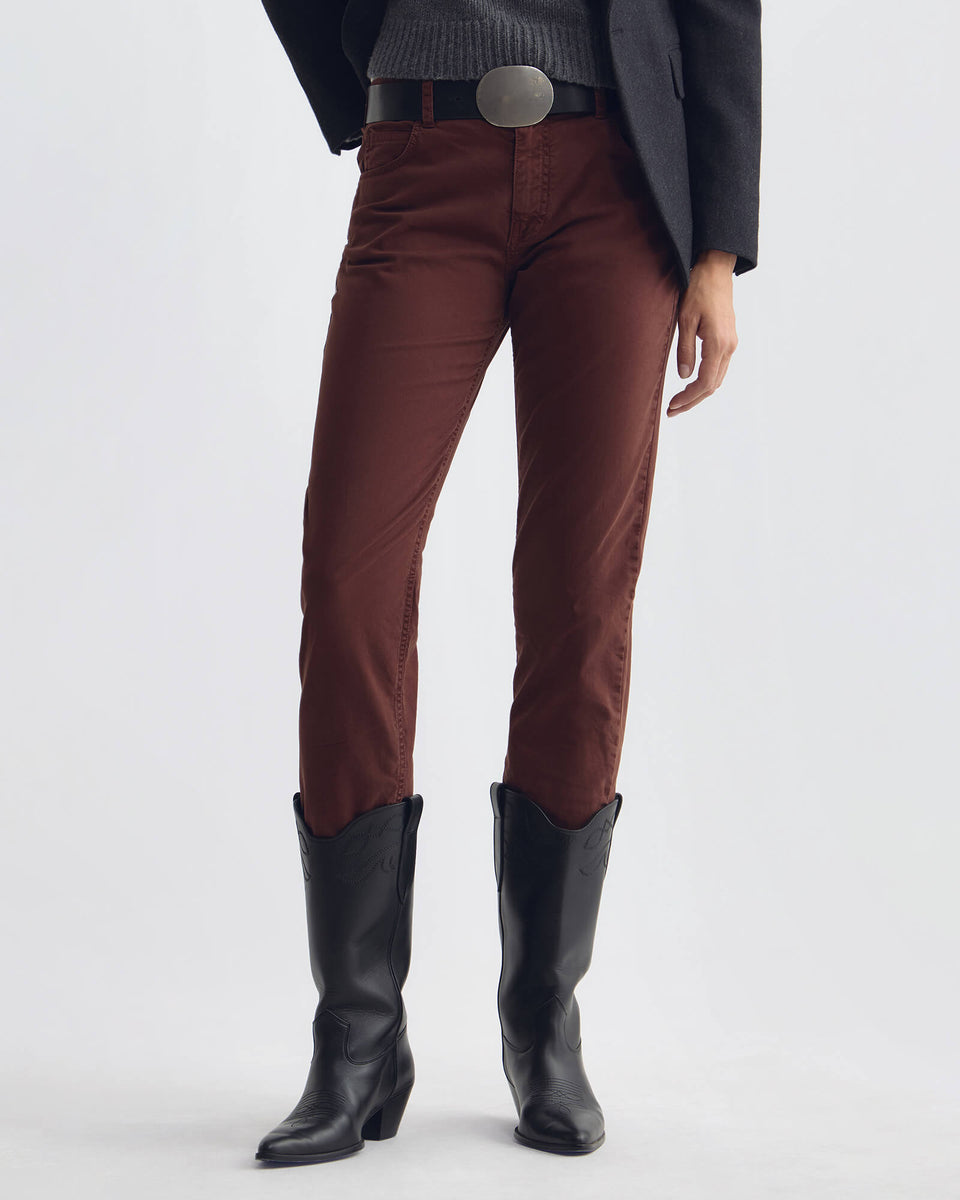 LORIMER COTTON PANT IN CABERNET