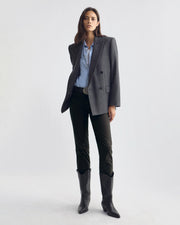 LORIMER COTTON PANT IN JET BLACK