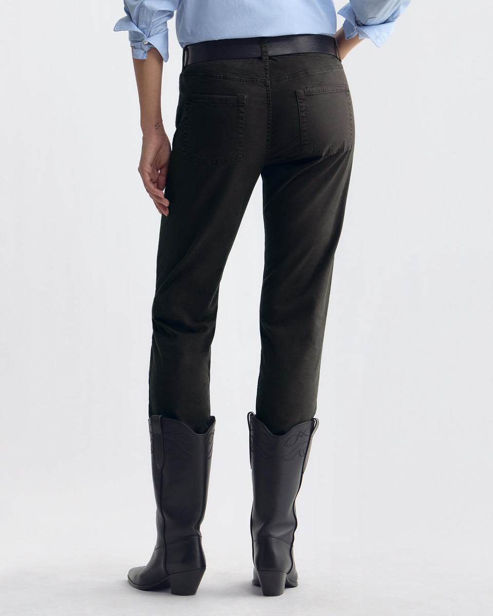 LORIMER COTTON PANT IN JET BLACK