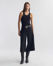 ILFORD GAUCHO WOOL PANT IN DARK CHARCOAL
