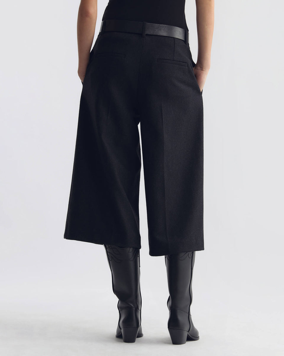 ILFORD GAUCHO WOOL PANT IN DARK CHARCOAL