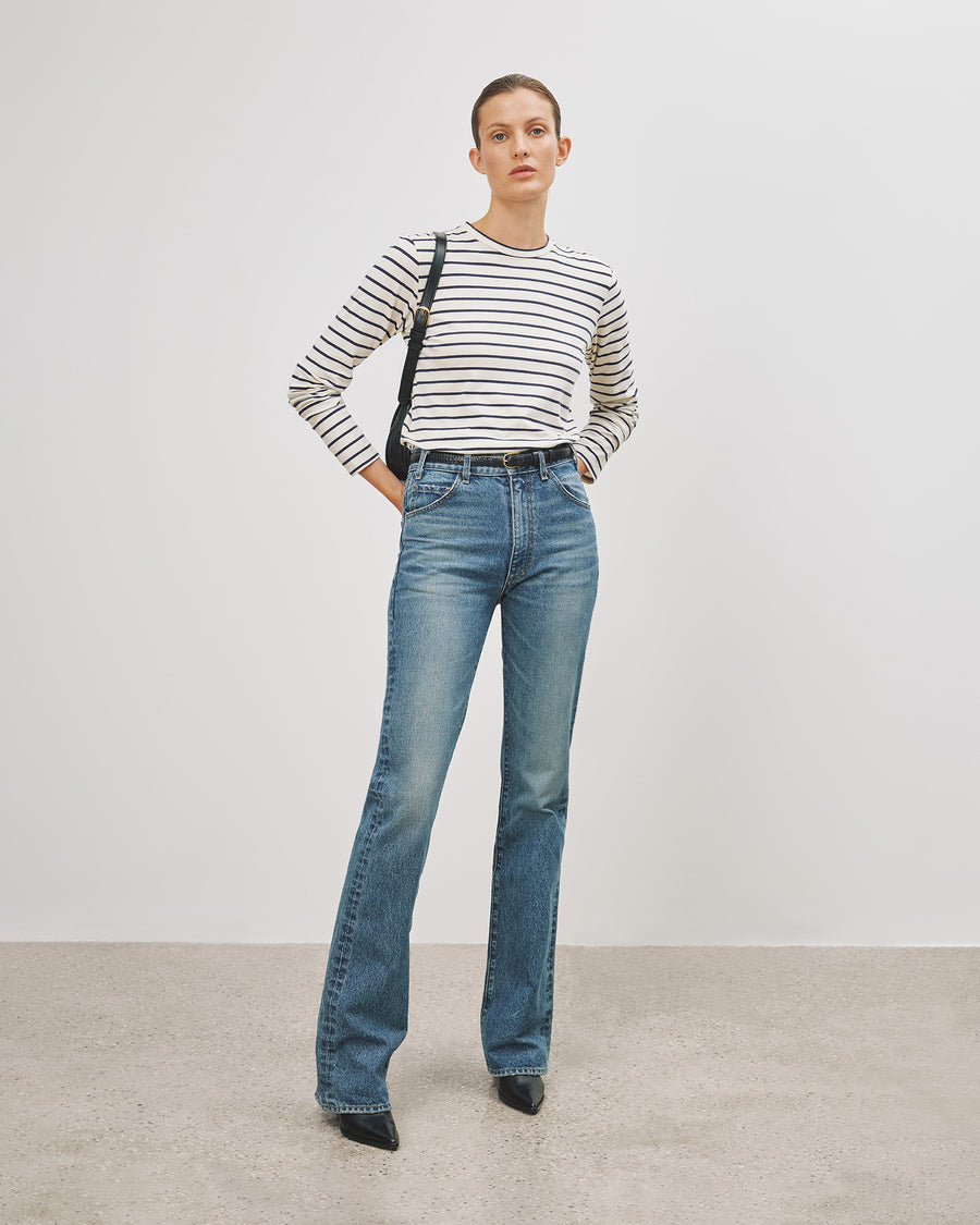 NAVY/IVORY STRIPE