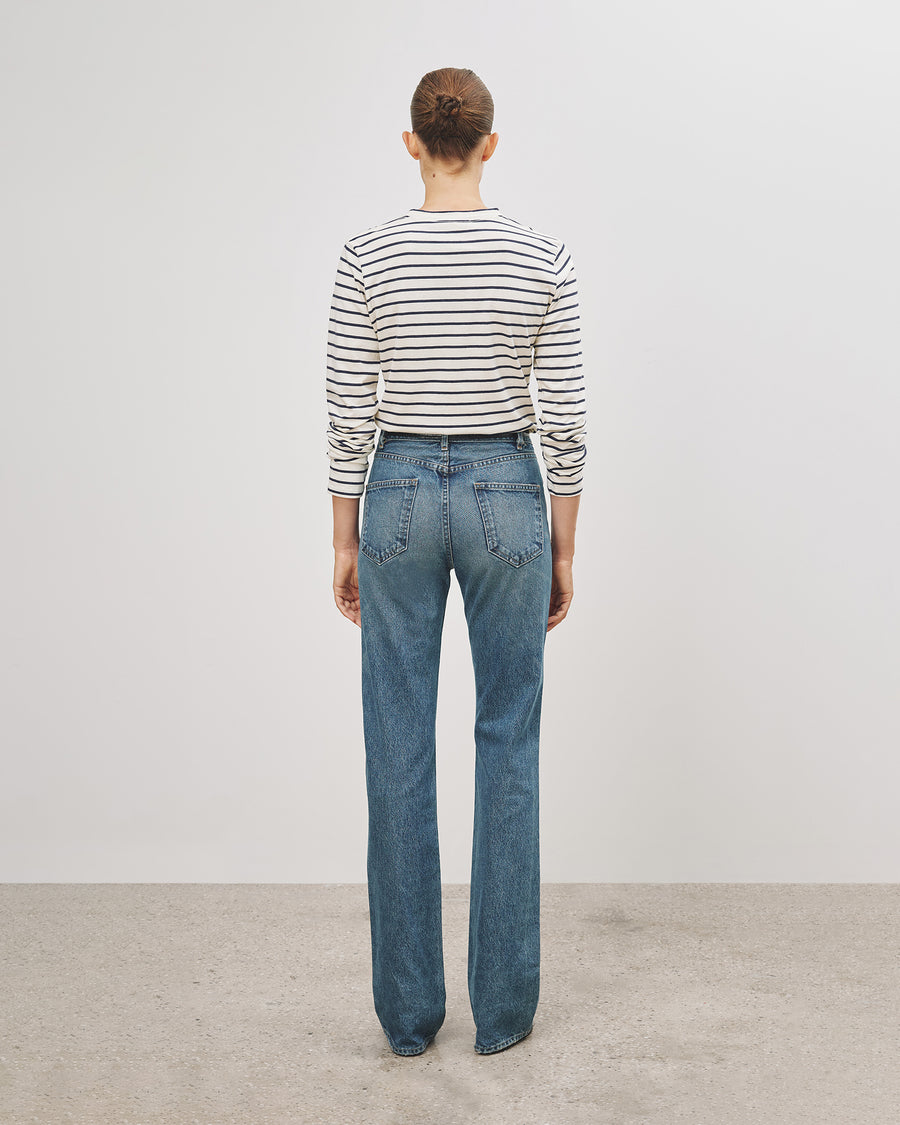 NAVY/IVORY STRIPE