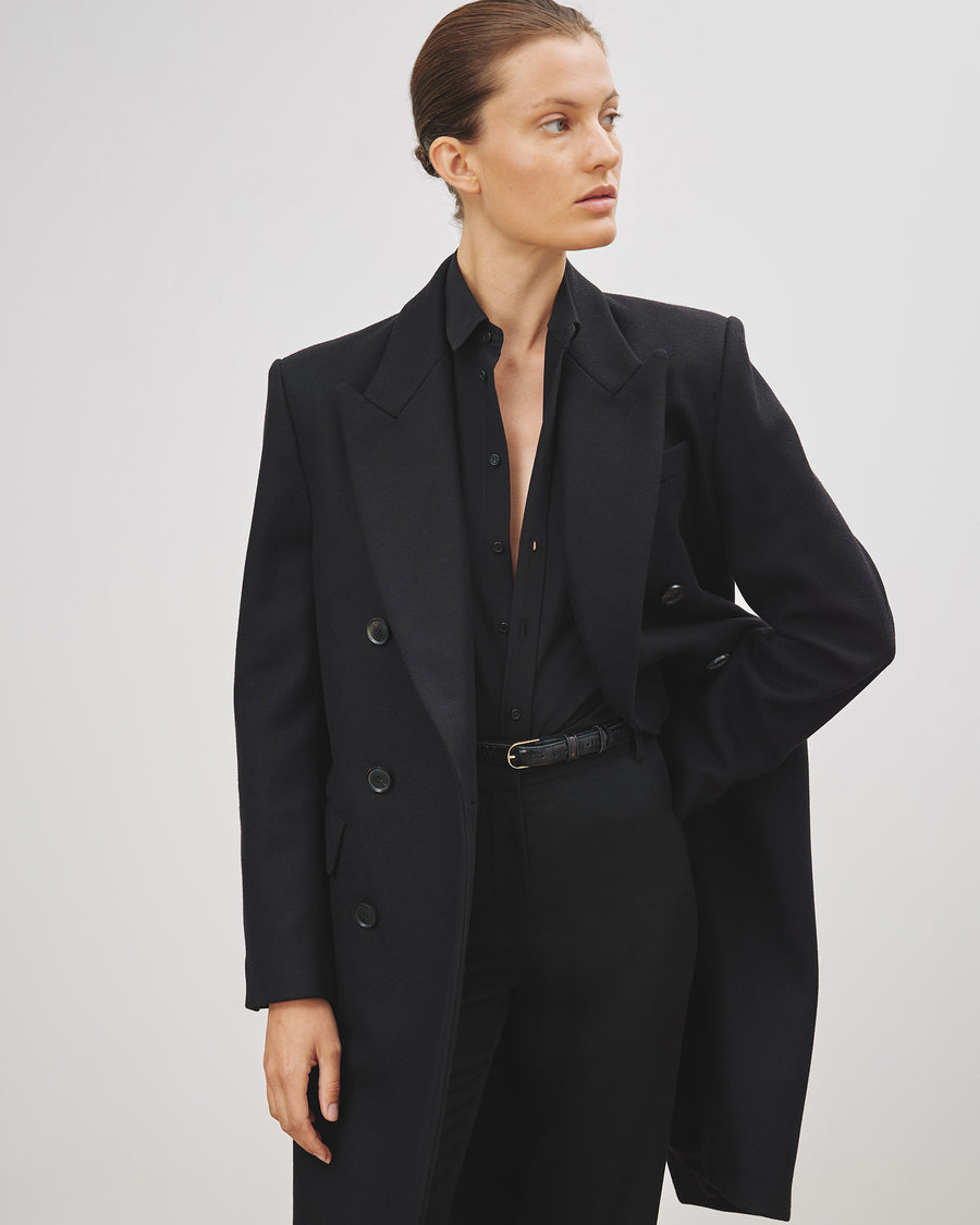 Tailored overcoat black