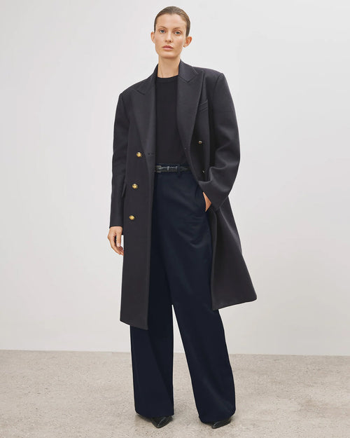 NORA CASHMERE SWEATER IN DARK NAVY
