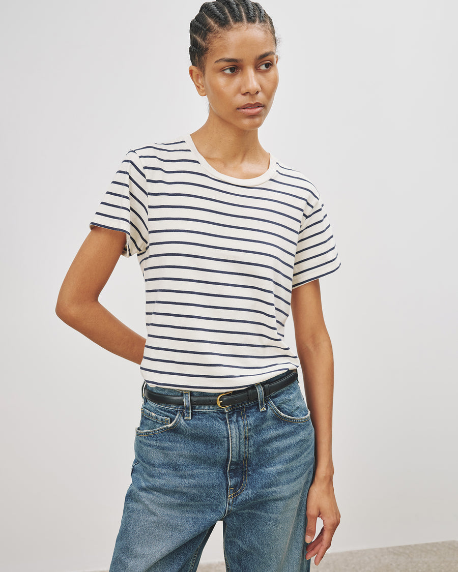 NAVY/IVORY STRIPE