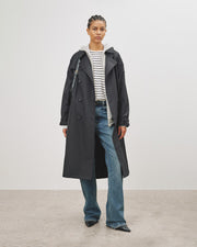 MARIELA TEE IN NAVY/IVORY STRIPE