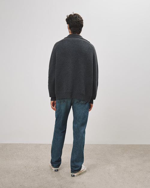 JAD SWEATER IN DARK CHARCOAL MELANGE