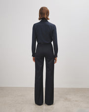 GAIA SILK SHIRT IN MIDNIGHT