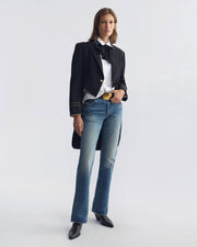 MATTHIEU WOOL JACKET IN BLACK W/ ANTIQUE GOLD EMBROIDERY