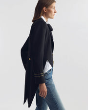 MATTHIEU WOOL JACKET IN BLACK W/ ANTIQUE GOLD EMBROIDERY