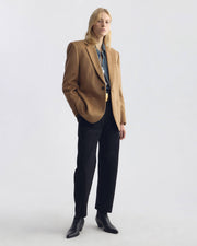 SOLVEIG WOOL BOYFRIEND BLAZER IN CAMEL